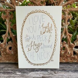 Vintage “Love You A Bushel “Wall Art by eb